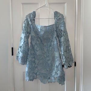 Mini blue dress petite